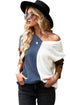 Leopard Print Contrast Color V Neck Sweater